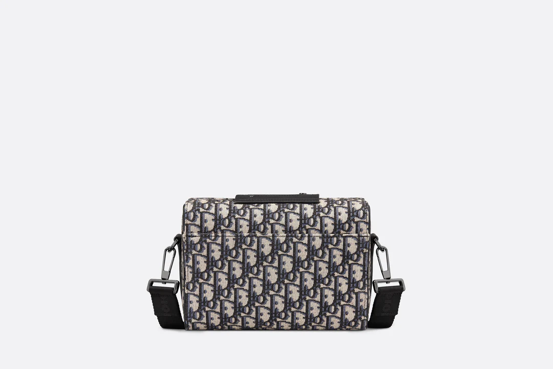 Dior Lingot Pouch Beige and Black Dior Oblique Jacquard and Black Gr  Dior Couture