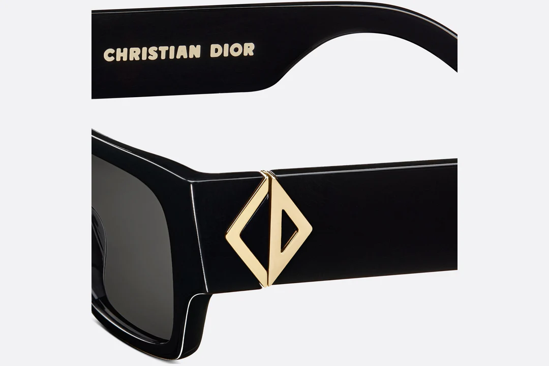 CD Diamond S5I _ Black Square Sunglasses _ Dior Couture