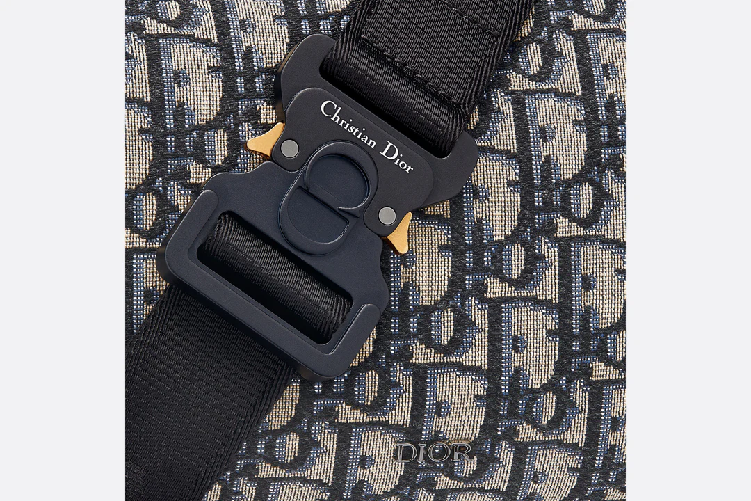 Dior Lingot 22 Bag  Beige and Black Dior Oblique Jacquard  Dior Couture