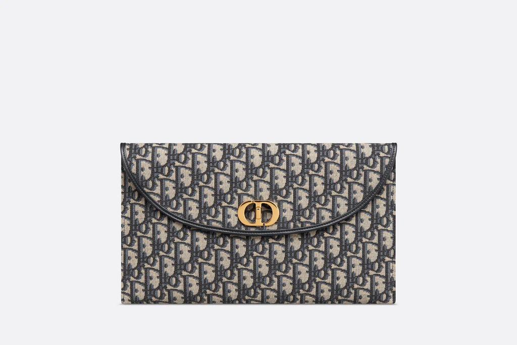 Montaigne Avenue Pouch with Flap  Blue Dior Oblique Jacquard  Dior Couture
