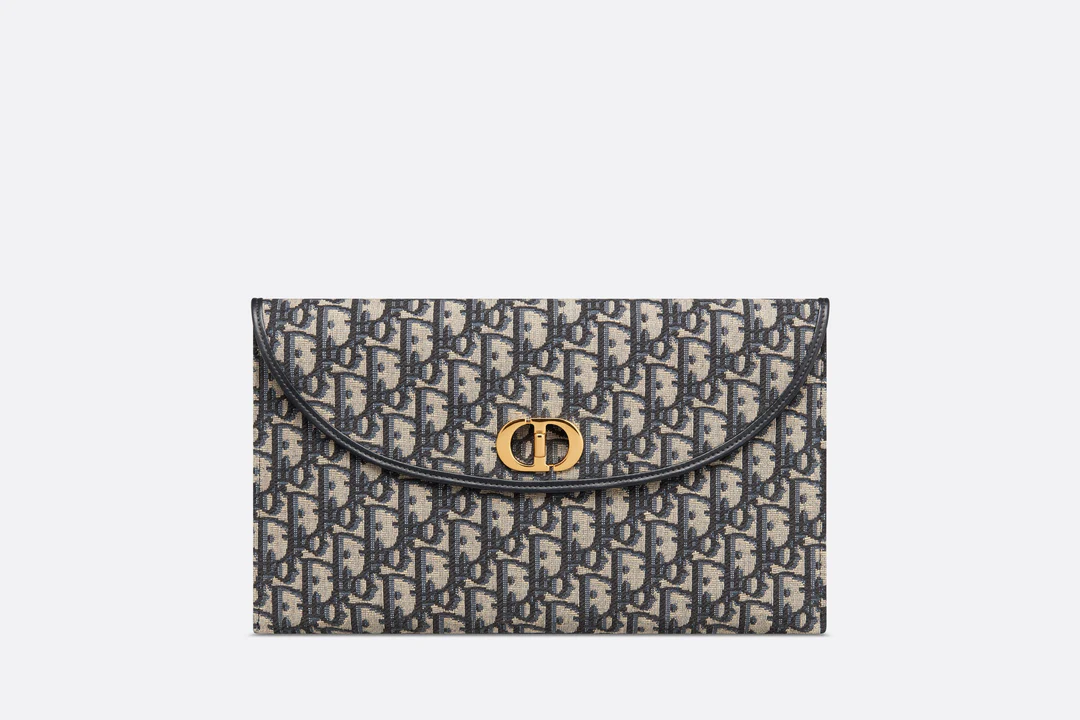 Montaigne Avenue Pouch with Flap  Blue Dior Oblique Jacquard  Dior Couture