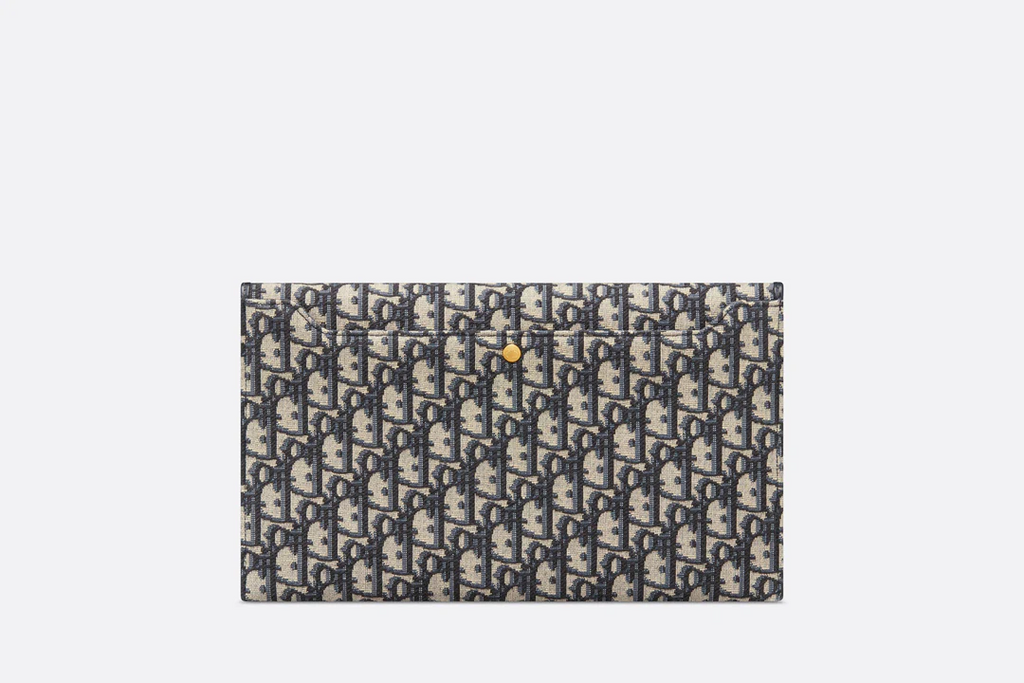 Montaigne Avenue Pouch with Flap  Blue Dior Oblique Jacquard  Dior Couture