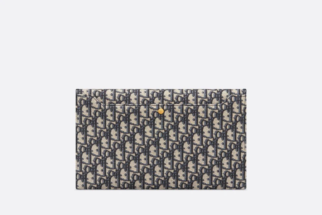 Montaigne Avenue Pouch with Flap  Blue Dior Oblique Jacquard  Dior Couture