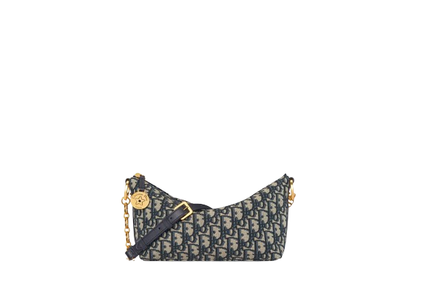 Diorstar Hobo Bag with Chain  Blue Dior Oblique Jacquard  Dior Couture