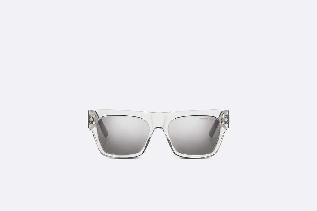 CD Diamond S8I _ Crystal-Tone and Silver-Finish Rectangular Sunglasses _ Dior Couture