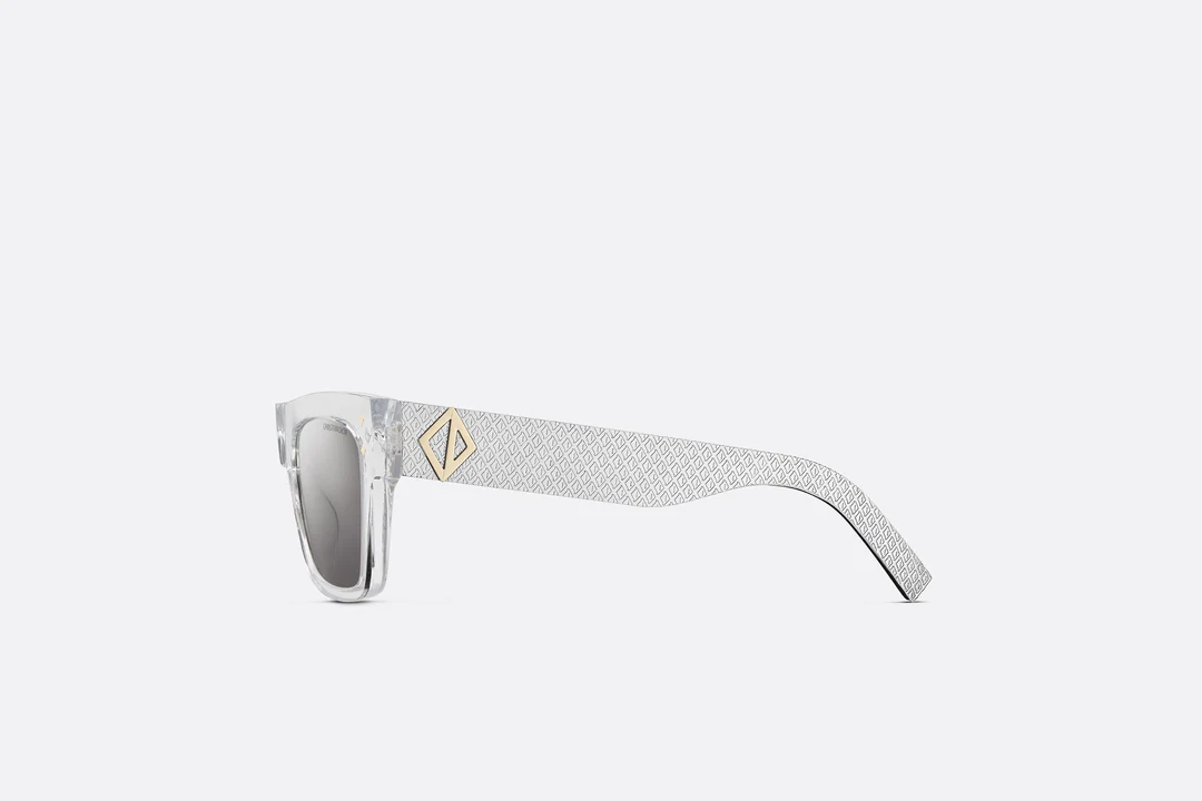 CD Diamond S8I _ Crystal-Tone and Silver-Finish Rectangular Sunglasses _ Dior Couture