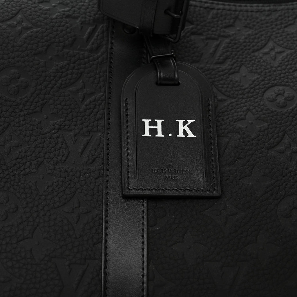 LOUIS VUITTON TAURILLON MONOGRAM KEEPALL BANDOULIERE 50 BLACK