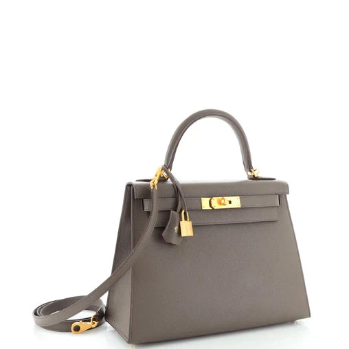 Kelly Handbag Bicolor Epsom with Brushed Gold Hardware