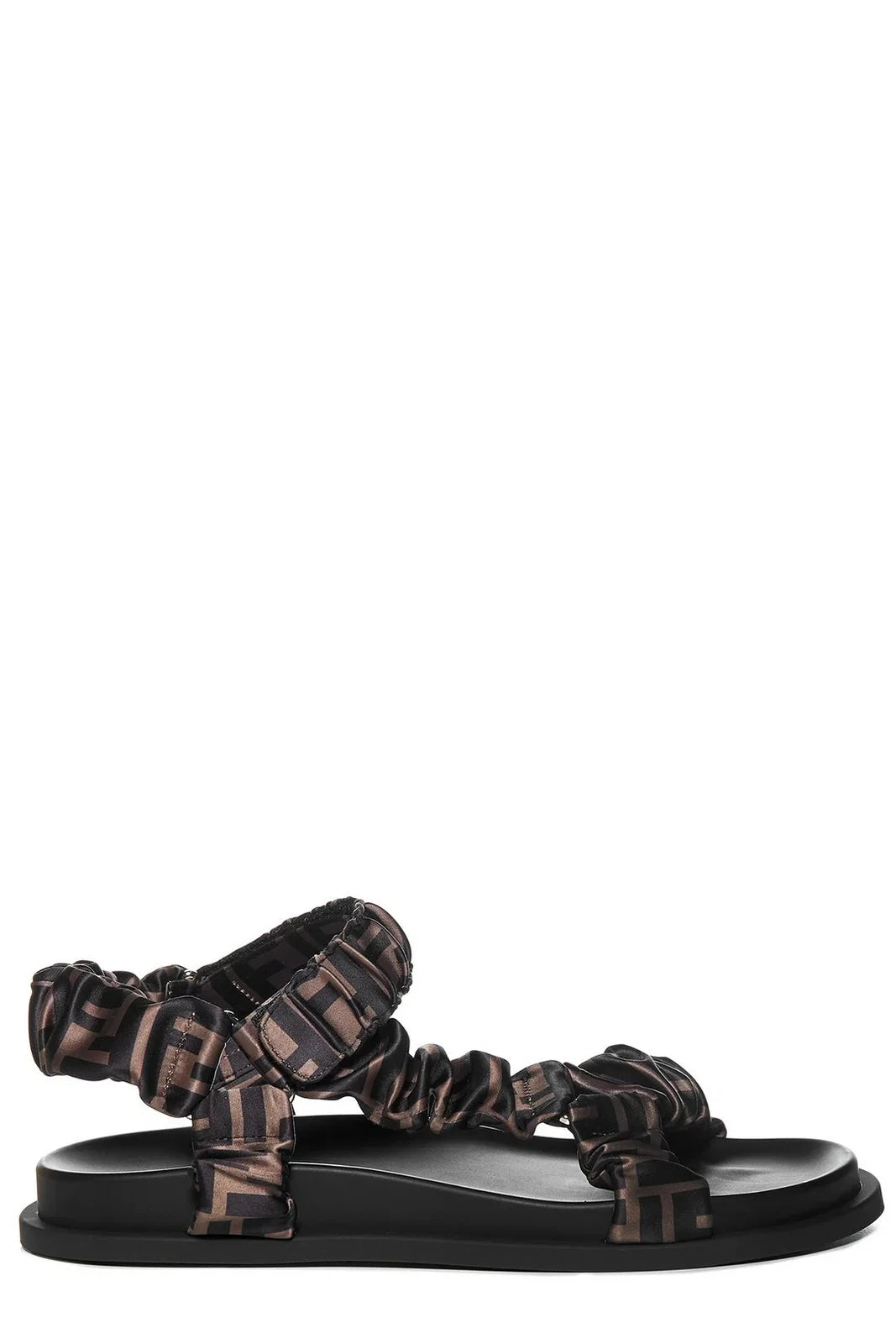 Fendi Wimen Fendi Feel Brown Satin Sandals