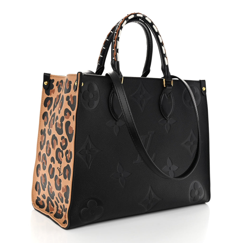 LOUIS VUITTON Empreinte Monogram Giant Wild At Heart Onthego MM Black