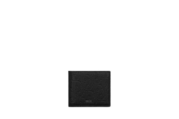 Bifold Wallet _ Black Dior Gravity Leather _ Dior Couture