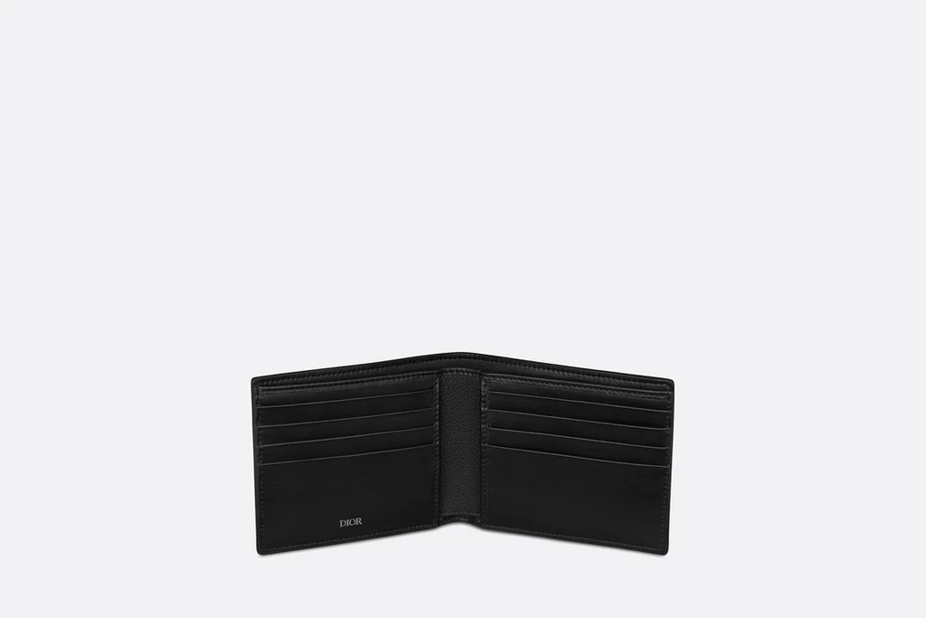 Bifold Wallet _ Black Dior Gravity Leather _ Dior Couture