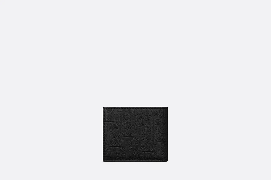 Bifold Wallet _ Black Dior Gravity Leather _ Dior Couture