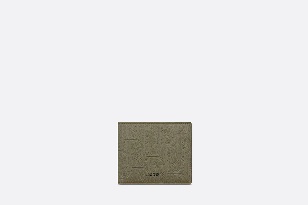 Bifold Wallet _ Khaki Dior Gravity Leather _ Dior Couture