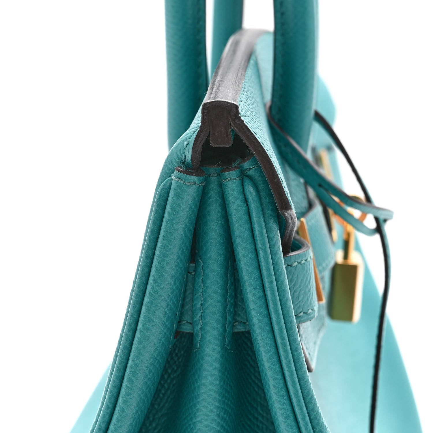 HERMES Epsom Horseshoe Birkin 30 Bleu Paon