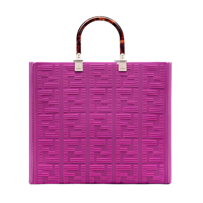 Fendi Women Sunshine Medium FF Fabric Shopper-Purple