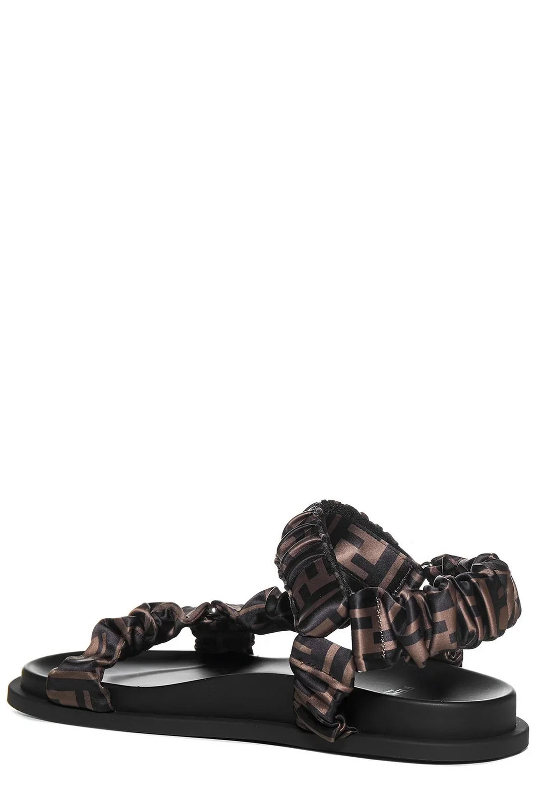 Fendi Wimen Fendi Feel Brown Satin Sandals