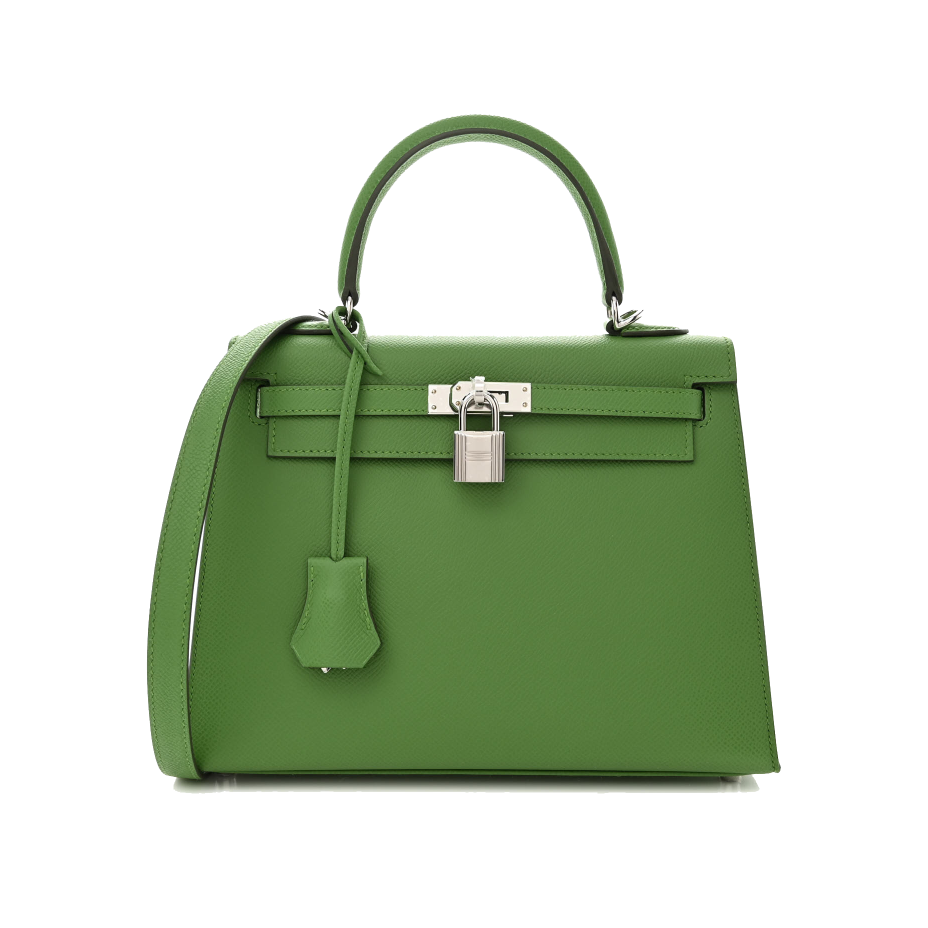 HERMES EPSOM KELLY SELLIER 25 VERT YUCCA