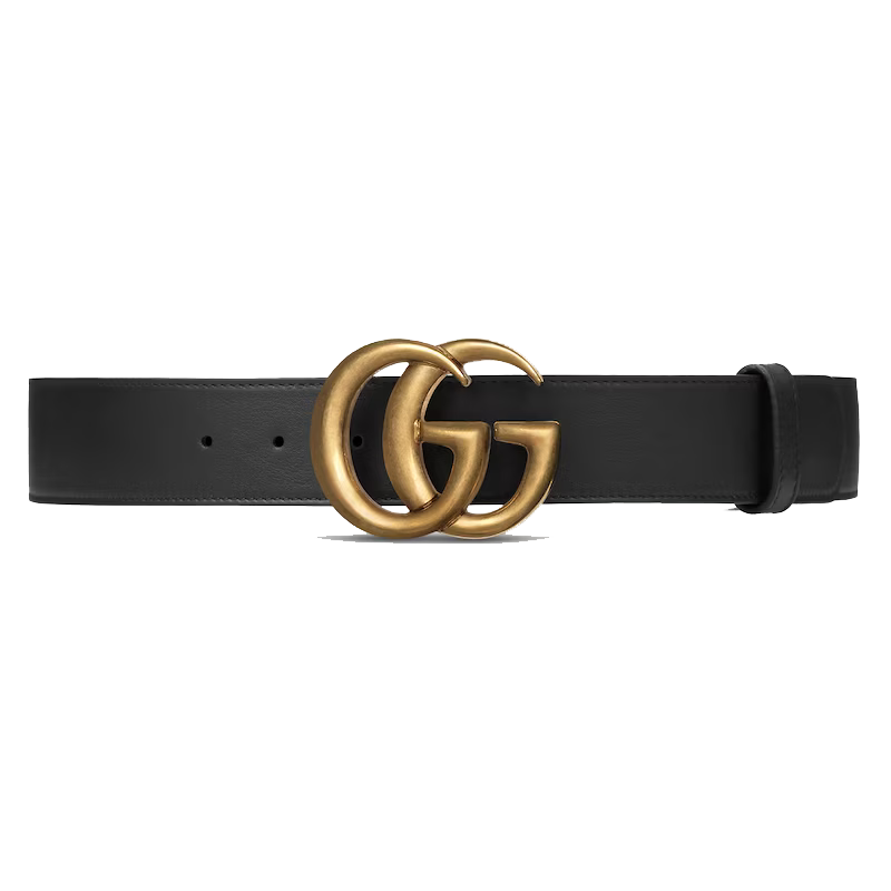 GUCCI DOUBLE G BUCKLE LEATHER BELT