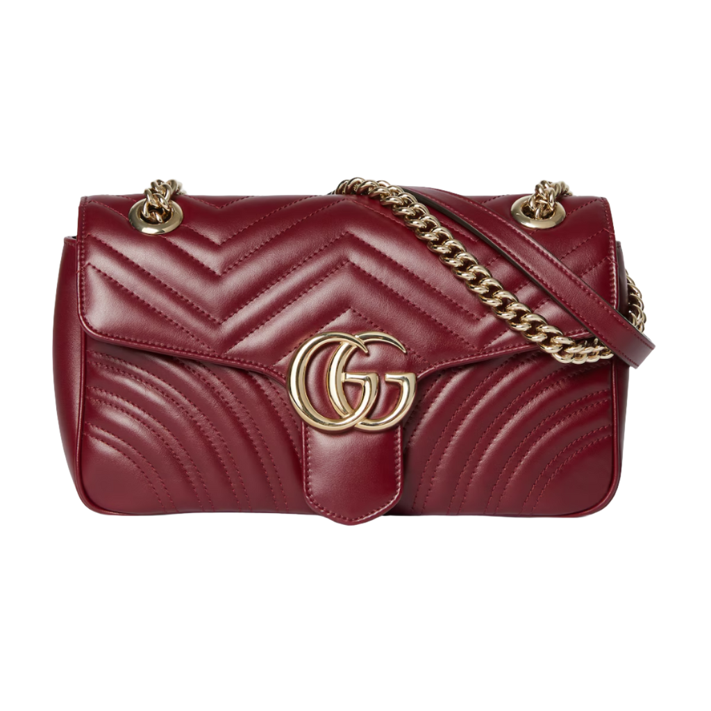 Gucci GG Marmont small shoulder bag in Gucci Rosso Ancora