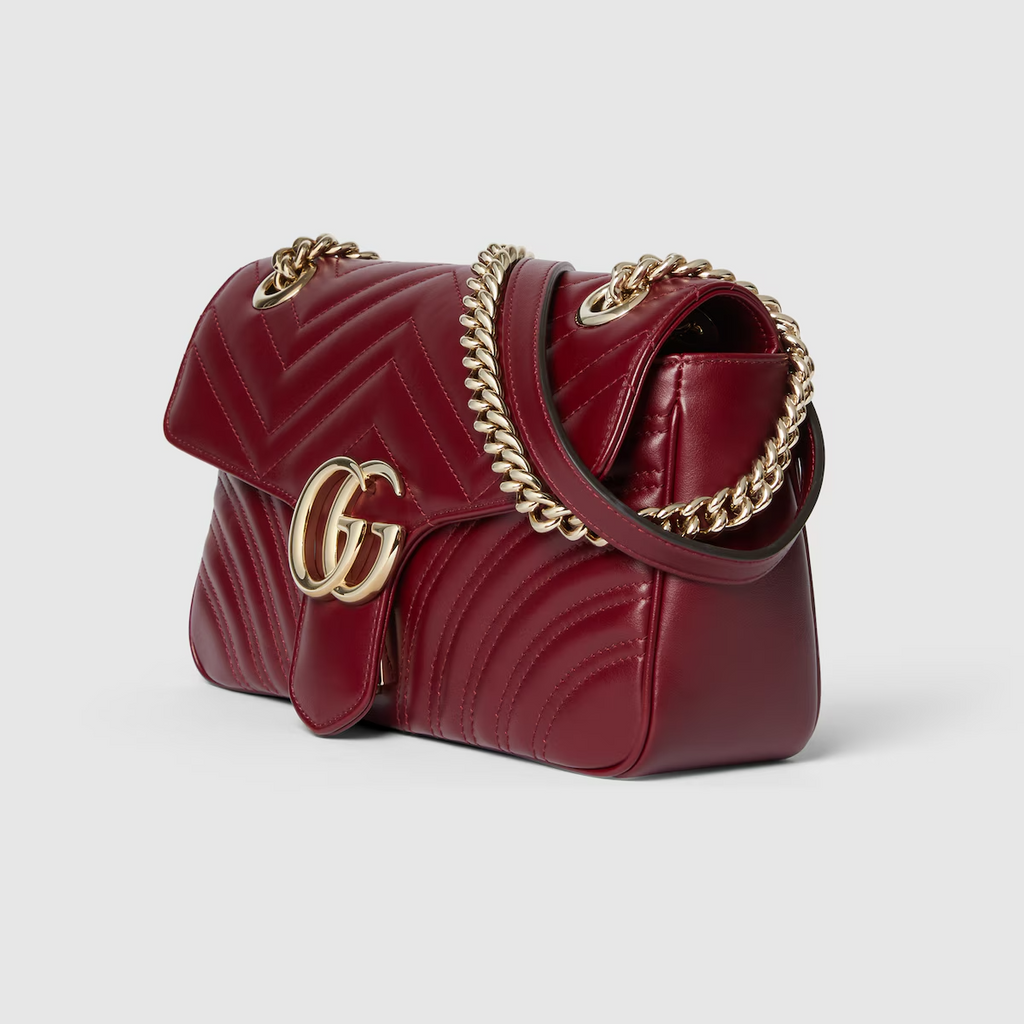 Gucci GG Marmont small shoulder bag in Gucci Rosso Ancora
