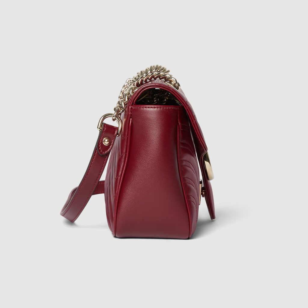 Gucci GG Marmont small shoulder bag in Gucci Rosso Ancora