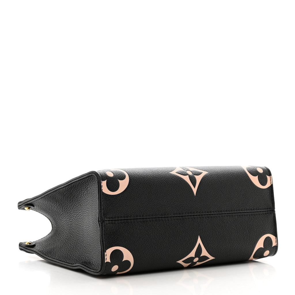 LOUIS VUITTON EMPREINTE MONOGRAM GIANT ONTHEGO PM BLACK BEIGE