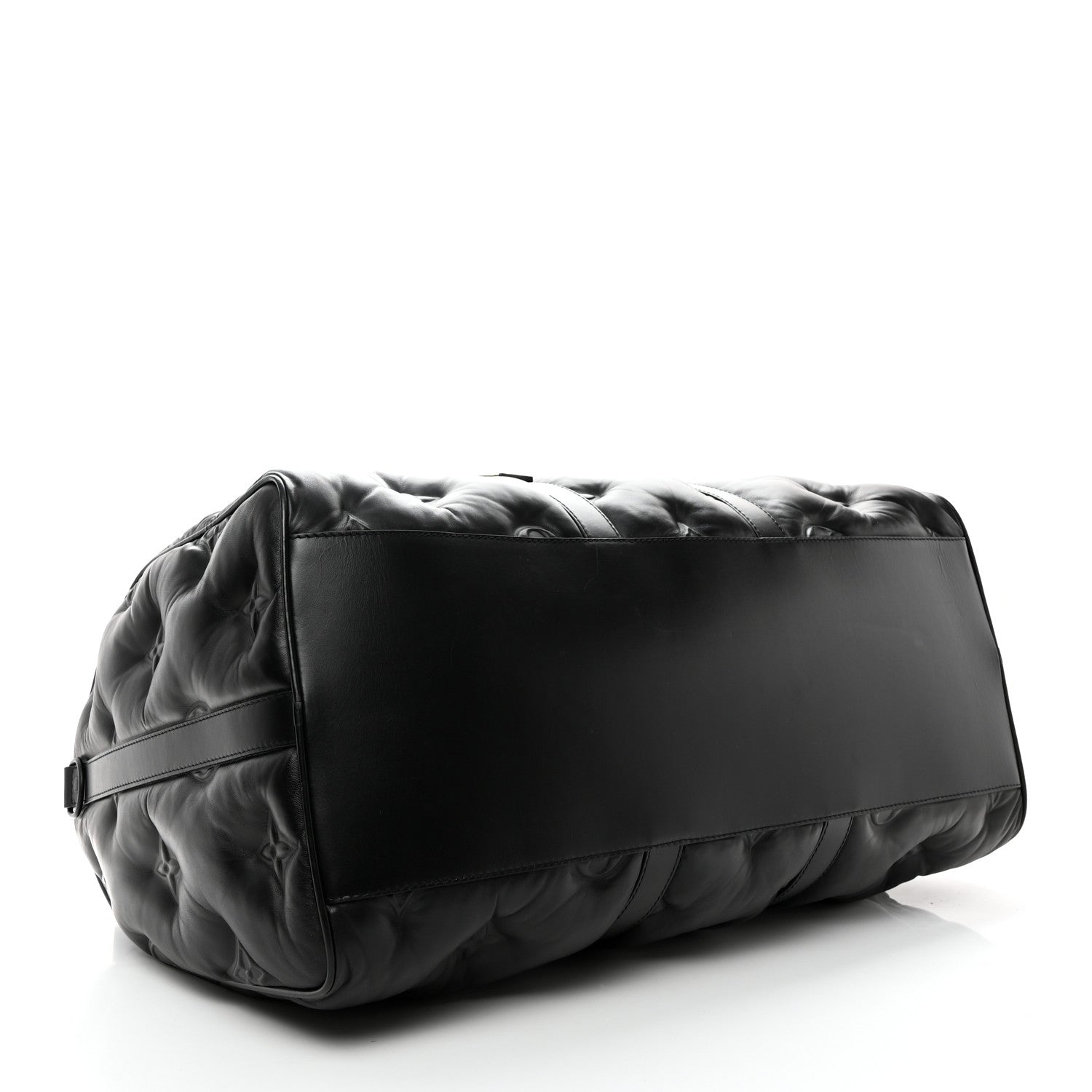 Louis Vuitton Lambskin Monogram Keepall Puffer Xl Bandouliere 75 Black