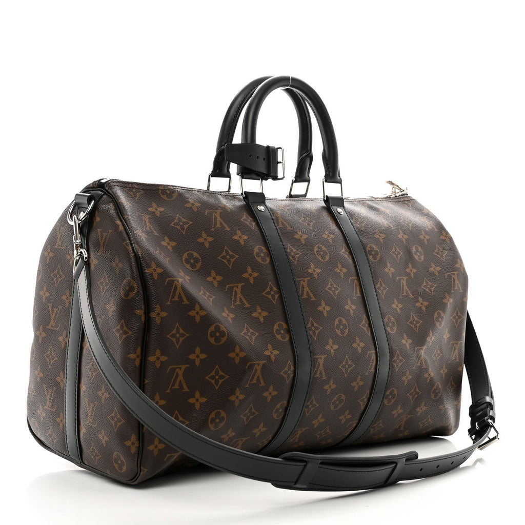 Louis Vuitton Monogram Macassar Keepall Bandouliere 45