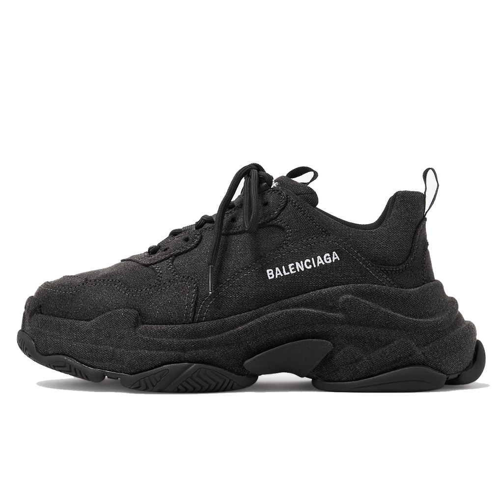 Balenciaga Triple S denim sneakers for Women - Black