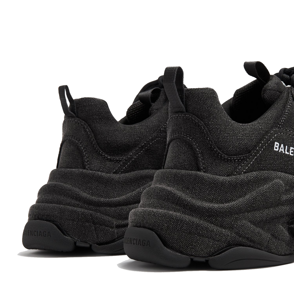 Balenciaga Triple S denim sneakers for Women - Black