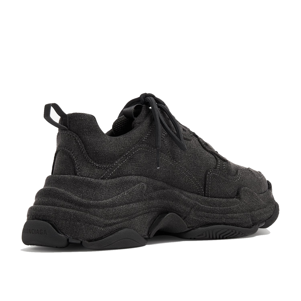 Balenciaga Triple S denim sneakers for Women - Black
