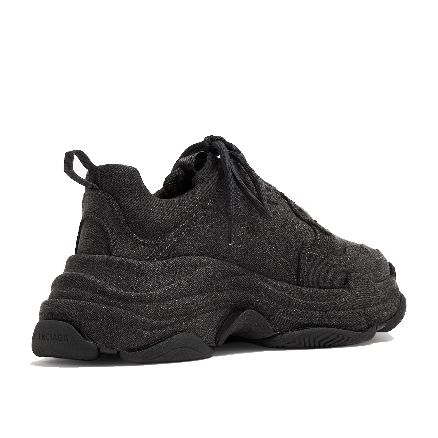 Balenciaga Triple S denim sneakers for Women - Black