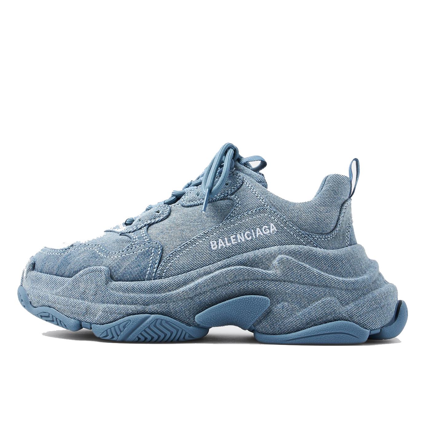 Balenciaga Triple S denim sneakers for Women - Blue