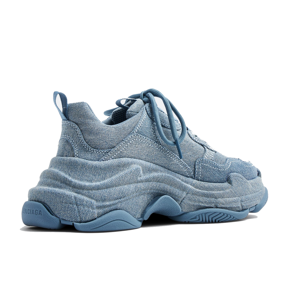 Balenciaga Triple S denim sneakers for Women - Blue