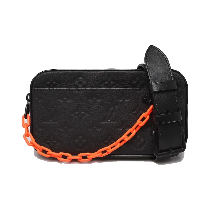 LOUIS VUITTON Taurillon Monogram Uniformes Solar Ray Soft Pochette Volga Belt Bag Black