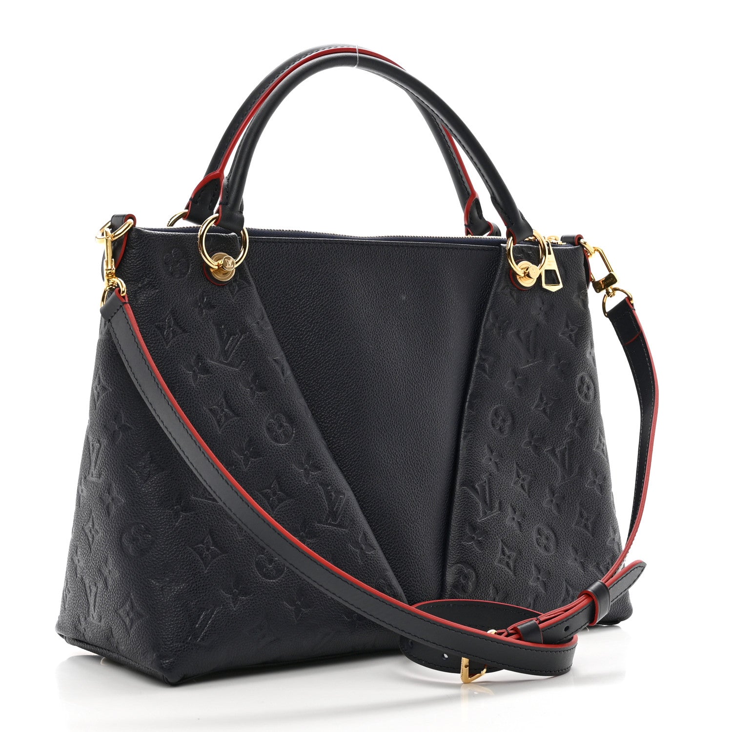 LOUIS VUITTON Empreinte V Tote MM Marine Rouge