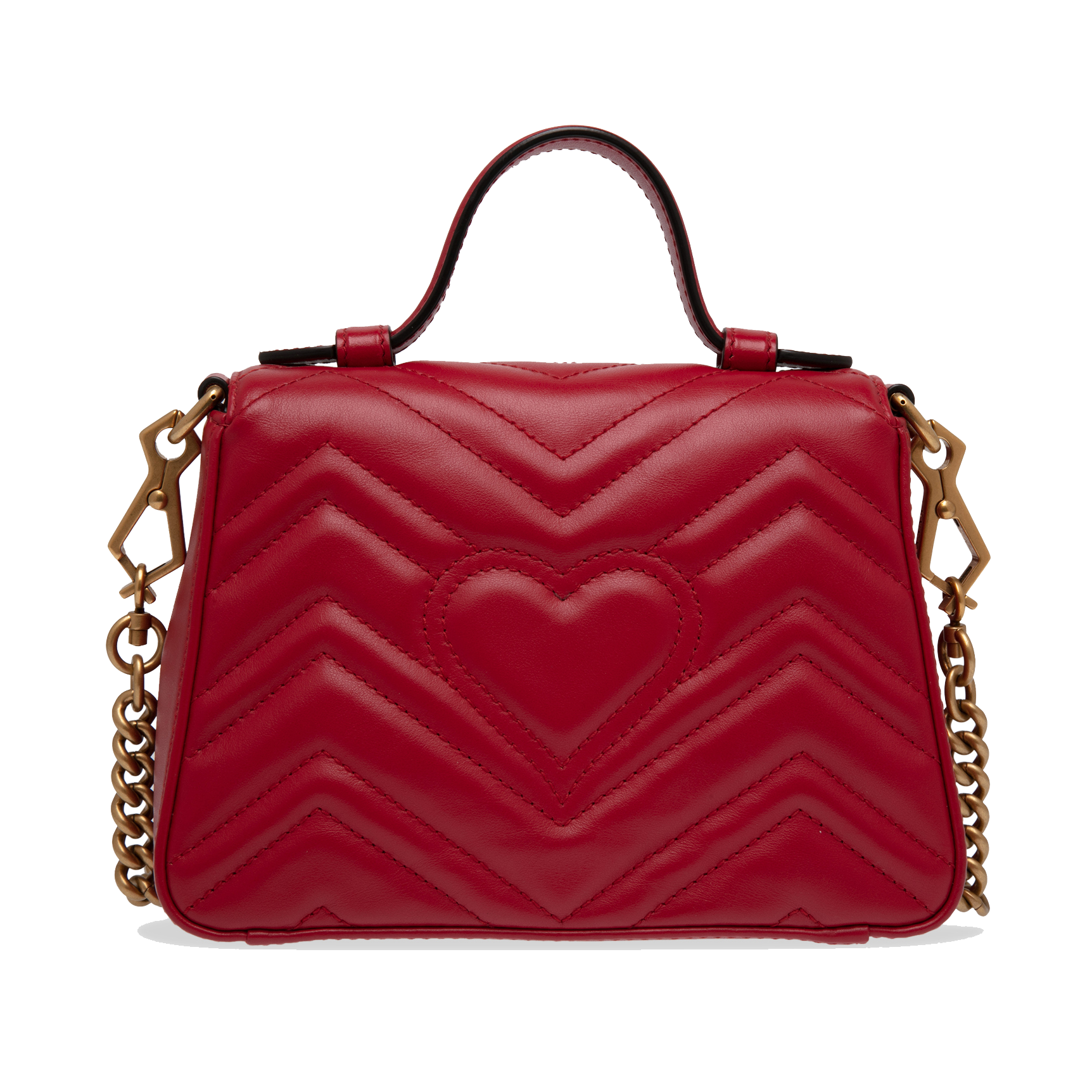 GUCCI GG WOMEN GG MARMONT MINI TOP HANDLE BAG RED