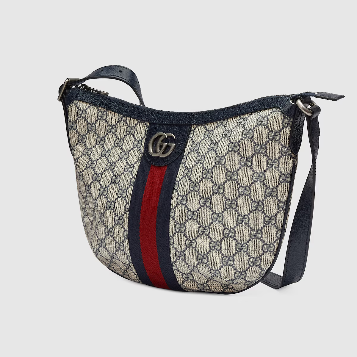 GUCCI Ophidia GG small crossbody bag in beige and blue GG Supreme