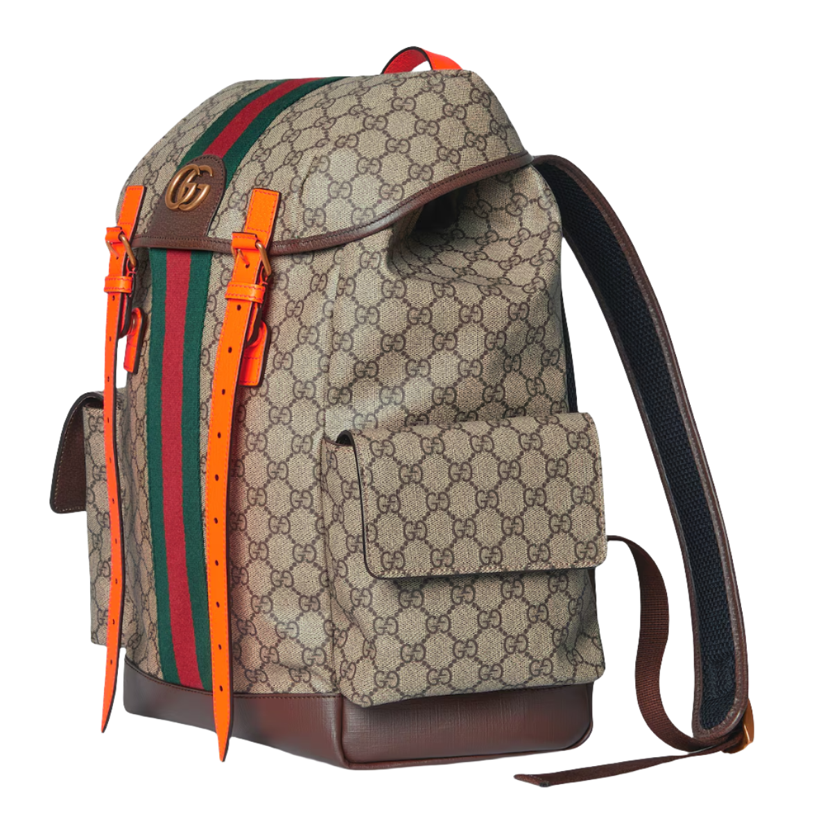 GUCCI Ophidia GG medium backpack in beige and ebony GG Supreme