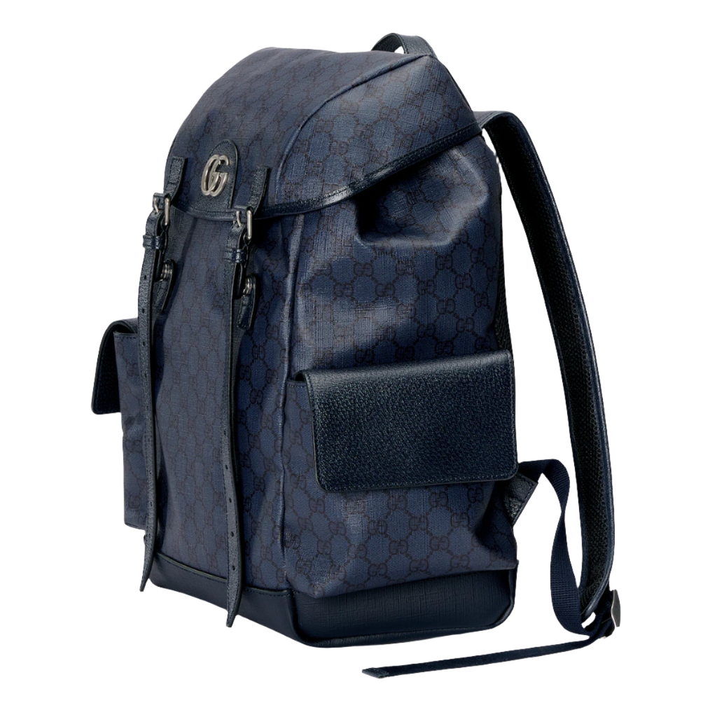 GUCCI Ophidia GG medium backpack in blue and black Supreme