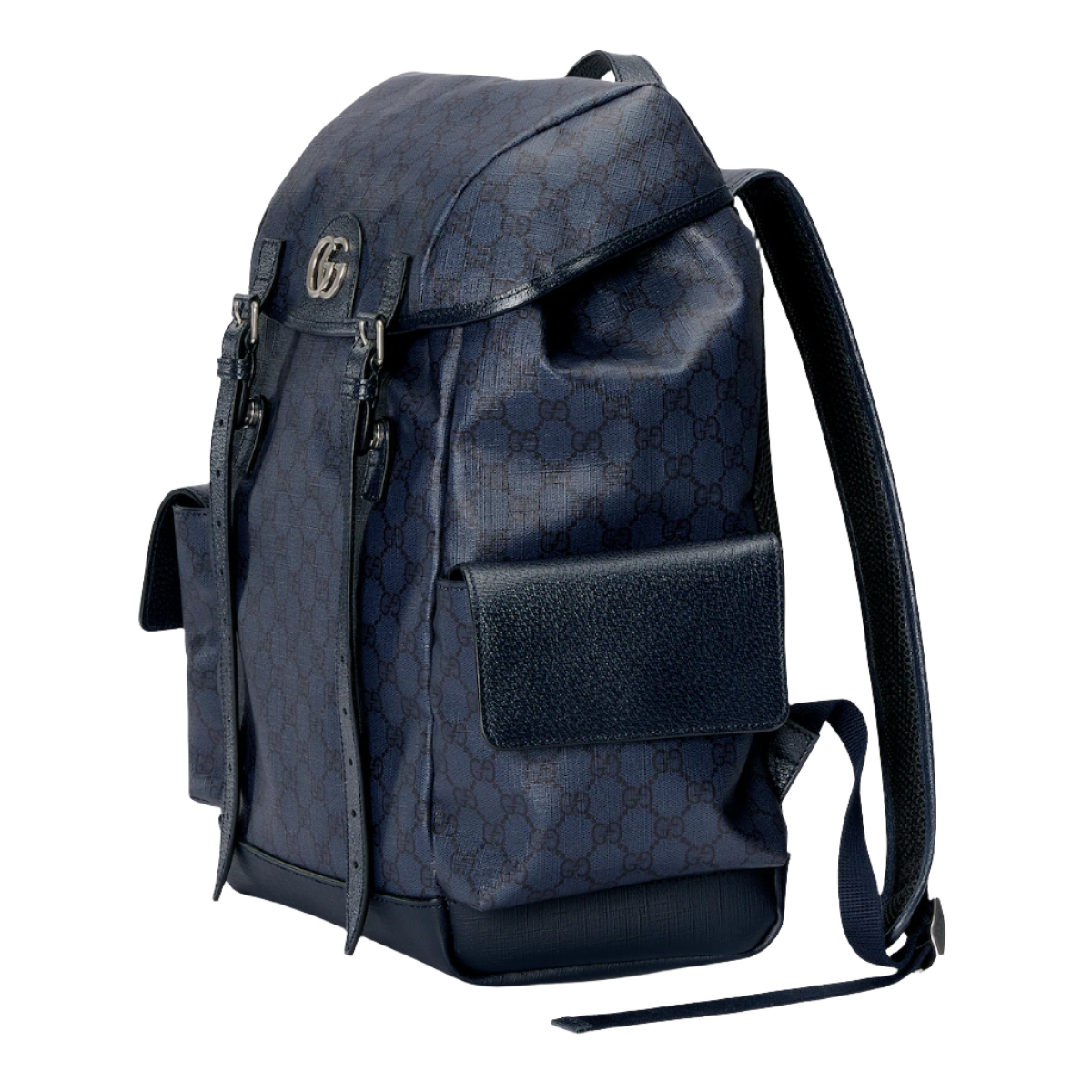 GUCCI Ophidia GG medium backpack in blue and black Supreme