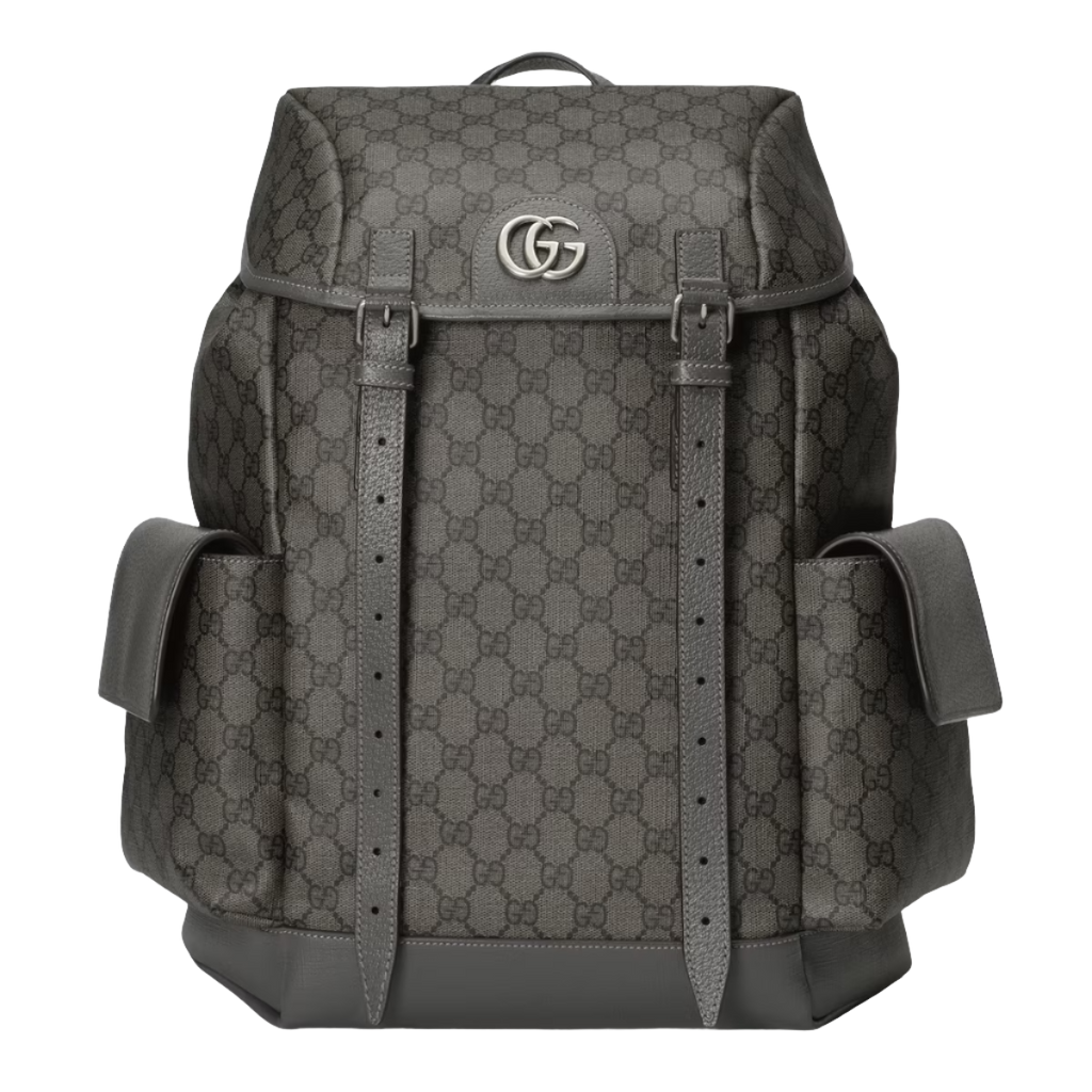 GUCCI Ophidia GG medium backpack in grey and black Supreme