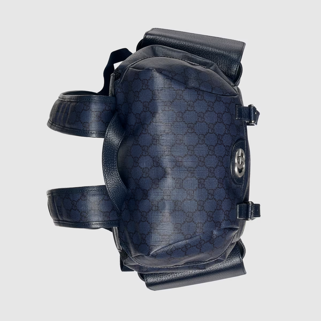 GUCCI Ophidia GG medium backpack in blue and black Supreme