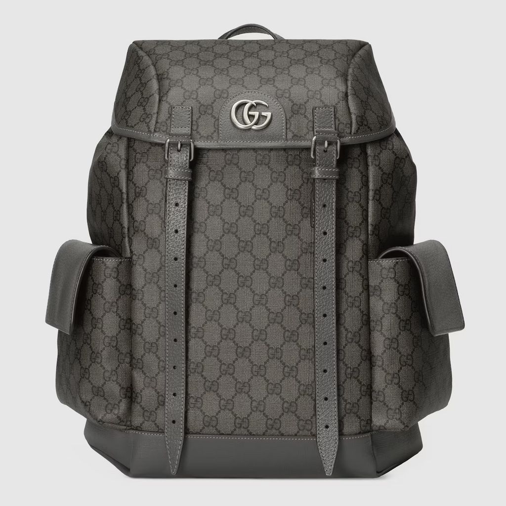GUCCI Ophidia GG medium backpack in grey and black Supreme