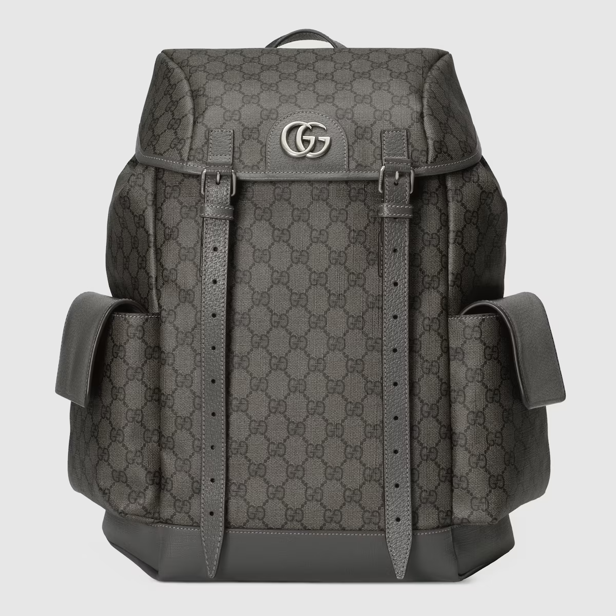 GUCCI Ophidia GG medium backpack in grey and black Supreme