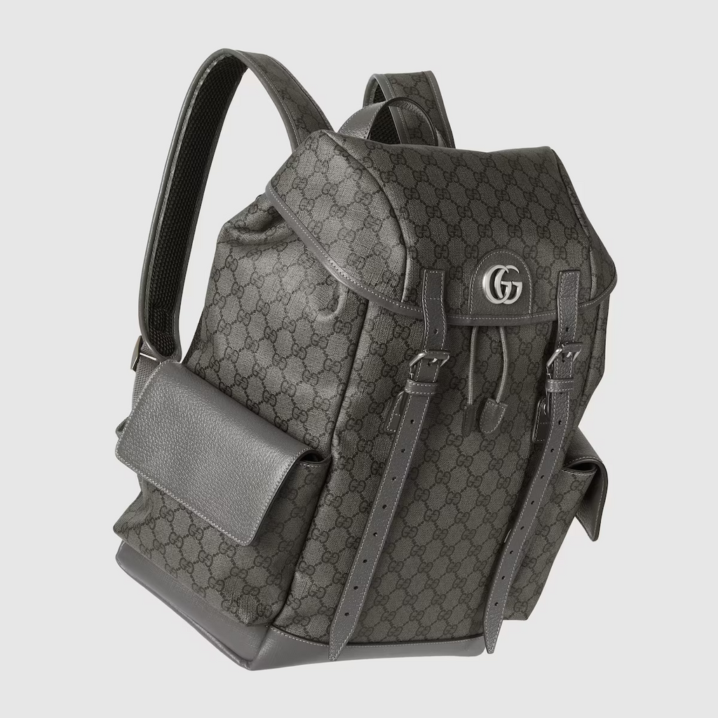 GUCCI Ophidia GG medium backpack in grey and black Supreme