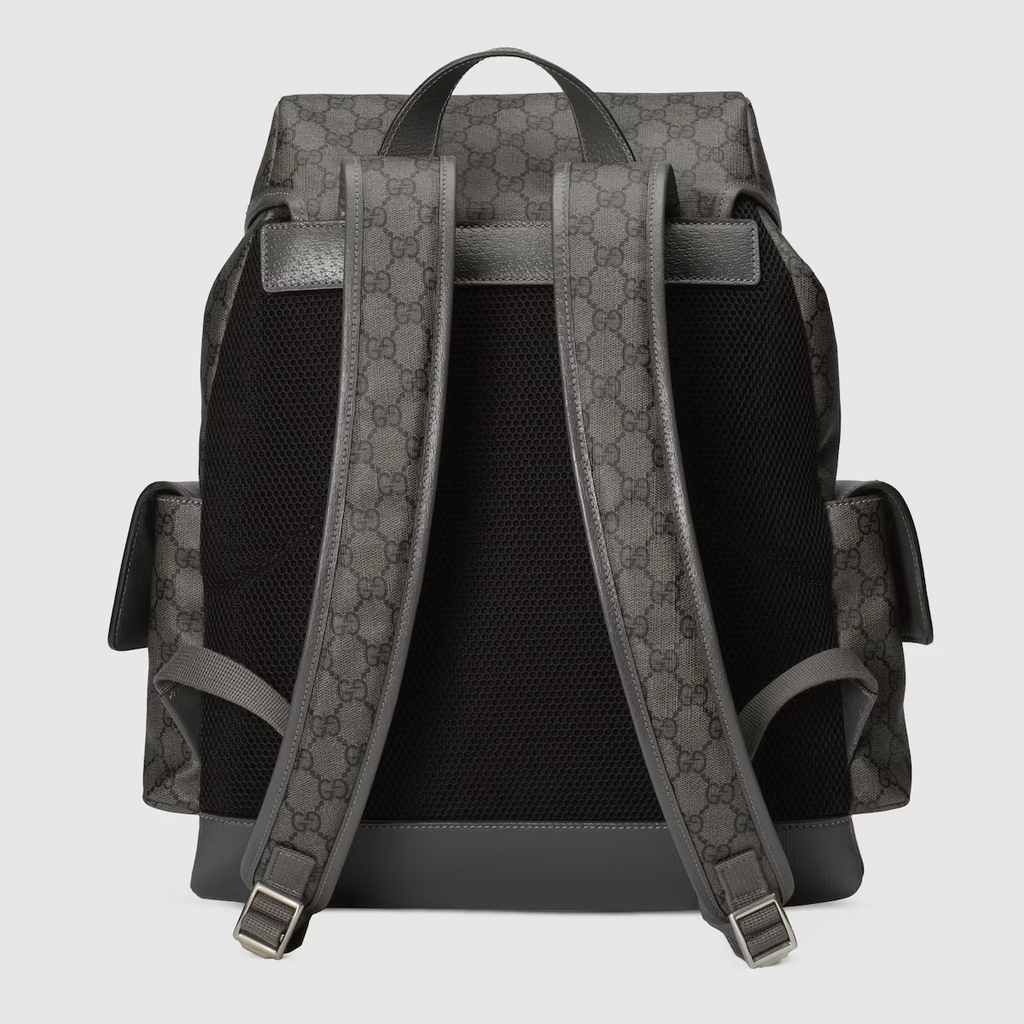 GUCCI Ophidia GG medium backpack in grey and black Supreme