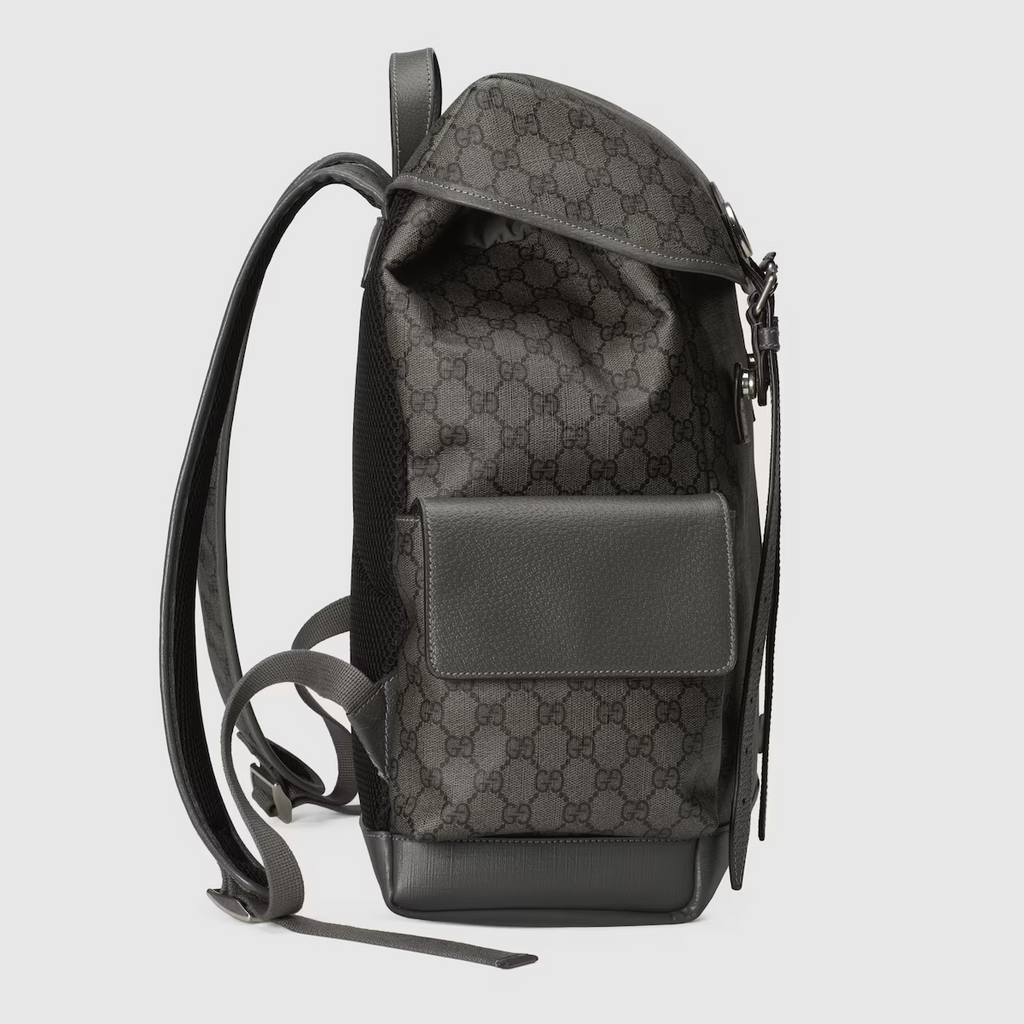 GUCCI Ophidia GG medium backpack in grey and black Supreme