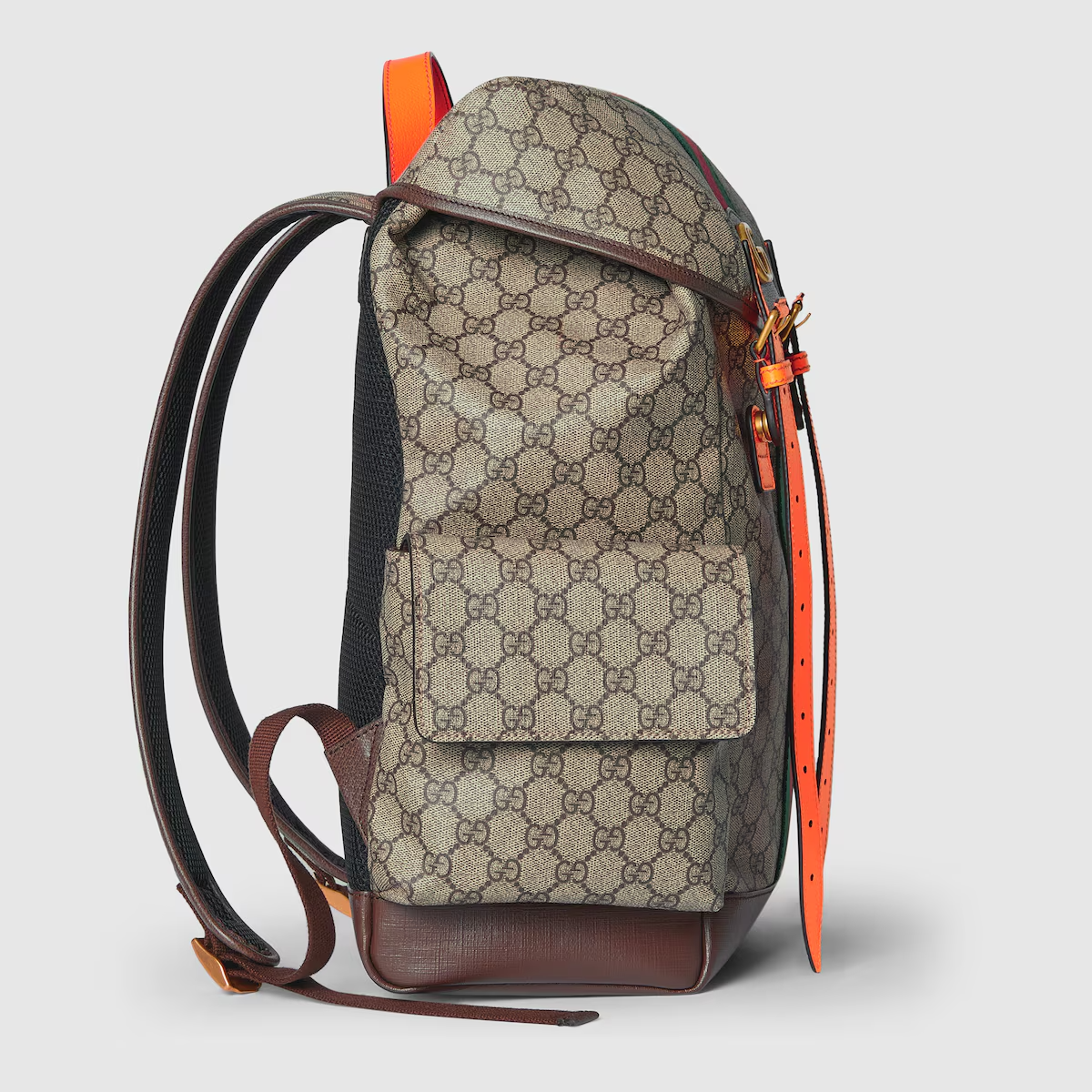 GUCCI Ophidia GG medium backpack in beige and ebony GG Supreme